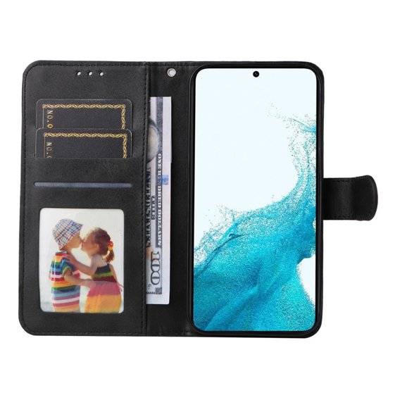 Etui z klapką do Samsung Galaxy A54 5G, Leather Wallet, czarne