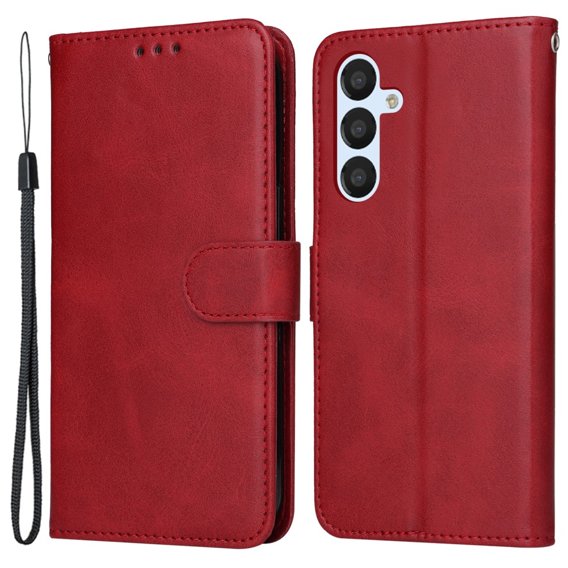 Etui z klapką do Samsung Galaxy A54 5G, Leather Wallet, czerwone