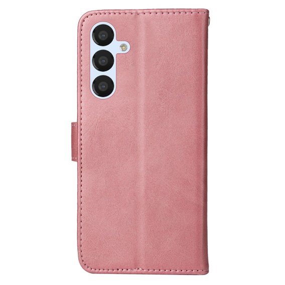 Etui z klapką do Samsung Galaxy A54 5G, Leather Wallet, różowe rose gold