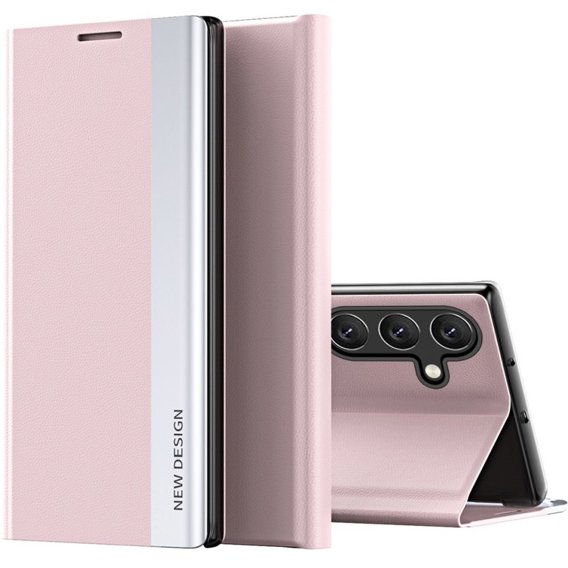 Etui z klapką do Samsung Galaxy A54 5G, Side Magnetic, różowe