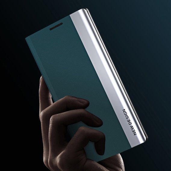 Etui z klapką do Samsung Galaxy A54 5G, Side Magnetic, zielone