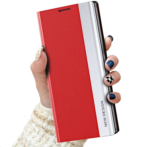 Etui z klapką do Samsung Galaxy M23 5G / M13, Side Magnetic, czerwone
