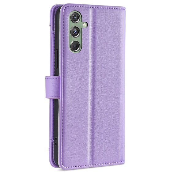 Etui z klapką do Samsung Galaxy M34, Wallet Zipper Pocket, fioletowe