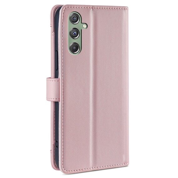 Etui z klapką do Samsung Galaxy M34, Wallet Zipper Pocket, różowe