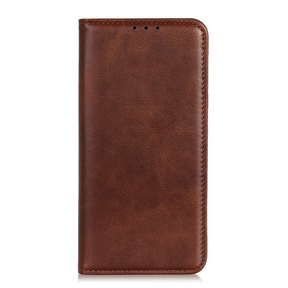 Etui z klapką do Samsung Galaxy M51, Split Leather, brązowe