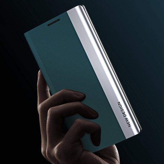 Etui z klapką do Samsung Galaxy S23 Plus, Side Magnetic, zielone