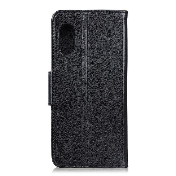 Etui z klapką do Samsung Galaxy Xcover Pro, Split leather, czarne