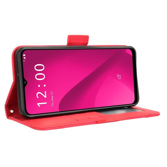 Etui z klapką do T Phone 2 5G, Card Slot, czerwone