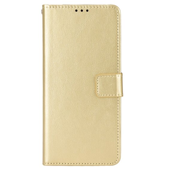 Etui z klapką do T Phone 2 5G, Crazy Horse Wallet, złote