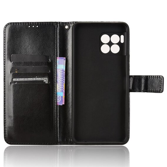 Etui z klapką do T Phone 2 Pro 5G, Crazy Horse Wallet, czarne