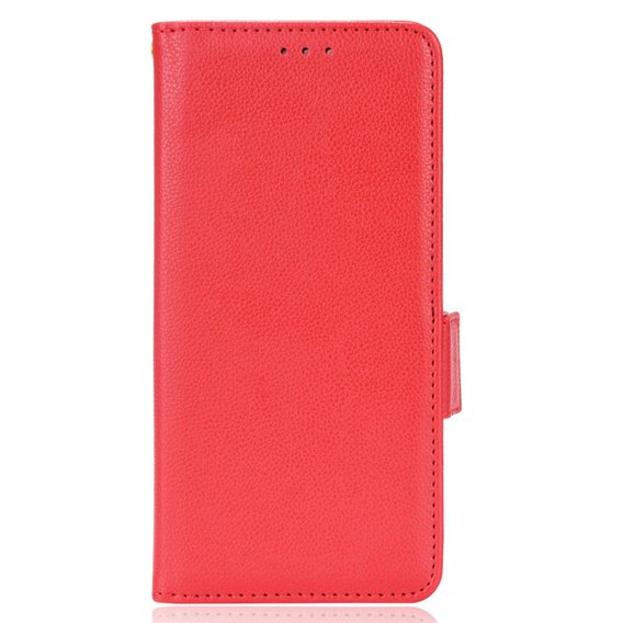 Etui z klapką do Ulefone Note 12P, Wallet Litchi Magnet, czerwone