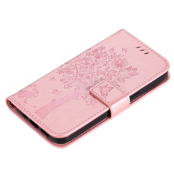 Etui z klapką do Xiaomi 13T / 13T Pro, Butterfly, różowe rose gold