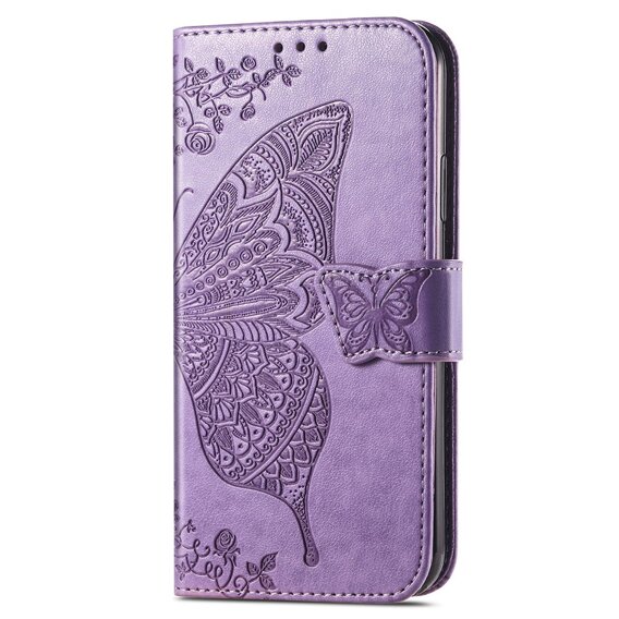 Etui z klapką do Xiaomi 14T, Butterfly, fioletowe