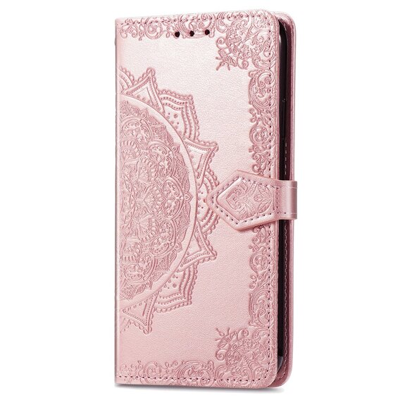 Etui z klapką do Xiaomi 14T, Mandala, różowe rose gold