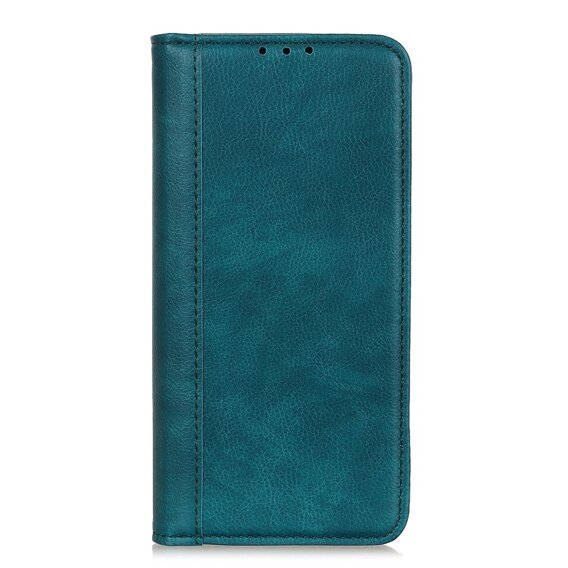 Etui z klapką do Xiaomi Redmi 13, Split Leather, zielone