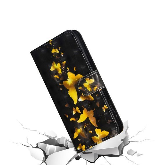 Etui z klapką do Xiaomi Redmi Note 8 Pro, Wallet, Butterflies złote