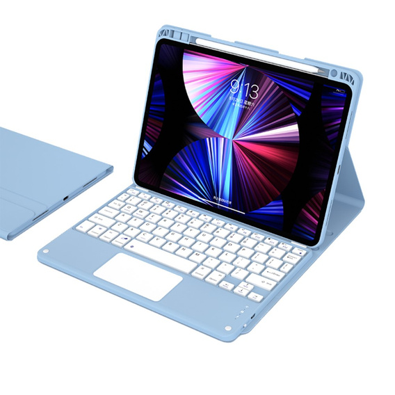 Etui z klawiaturą Touchpad do iPad Air 10.9 4 2020 / 5 2022, Niebieskie