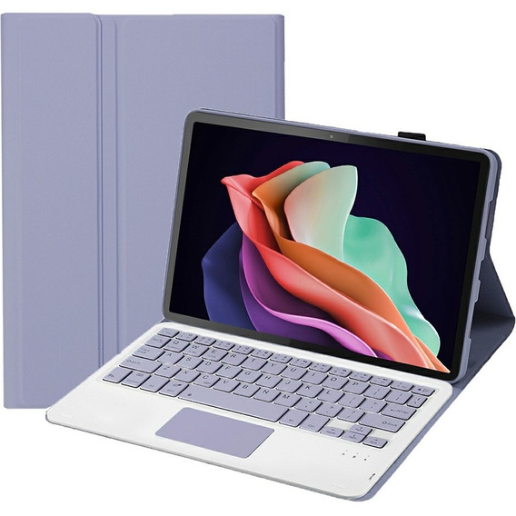 Etui z klawiaturą do Lenovo Tab P11 Gen 2, Pen Slot TouchPad, fioletowe