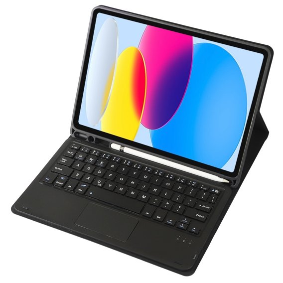 Etui z klawiaturą do iPad 10.9 2022 10 Gen, TouchPad Pen Slot, czarne