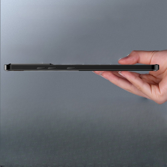 Etui z ochroną aparatu do Samsung Galaxy S21, CamShield MagSafe, przezroczyste / czarne