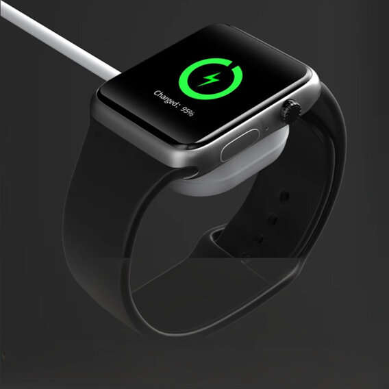 Ładowarka magnetyczna do zegarków Apple Watch, Biała