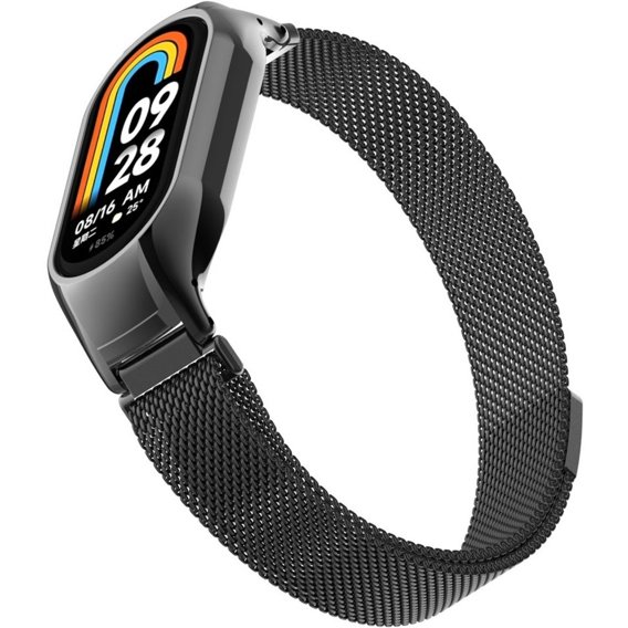 Pasek Bransoleta Milanese do Xiaomi Smart Mi Band 8 / Xiaomi Smart Mi Band 9, Czarny