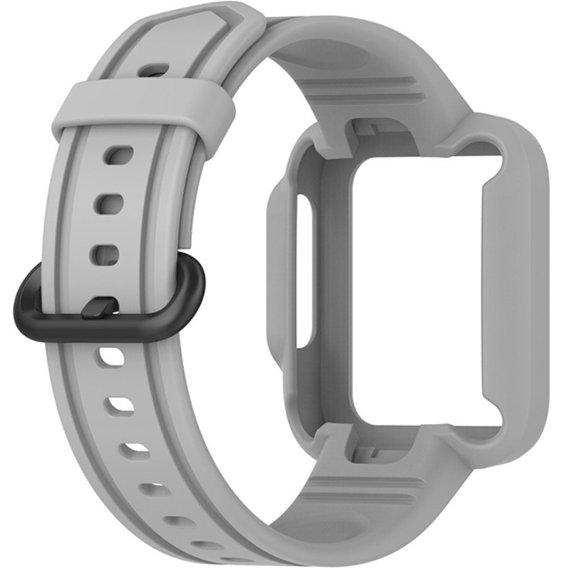 Pasek + Etui do Xiaomi Redmi Watch 2 Lite / Xiaomi Mi Watch Lite, Szary