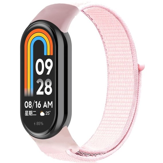 Pasek Nylonowy do Xiaomi Smart Mi Band 8 / Xiaomi Smart Mi Band 9, Różowy