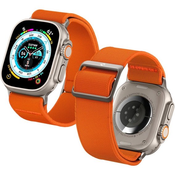 Pasek SPIGEN do Apple Watch 1/2/3/4/5/6/7/8/SE/Ultra 42/44/45/49MM, Fit Lite Ultra, Pomarańczowy