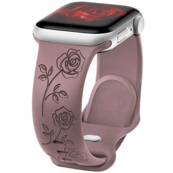 Pasek Silikonowy do Apple Watch 1/2/3/4/5/6/7/8/9/SE/ULTRA/ULTRA 2 42/44/45/49MM, Rose, Fioletowy