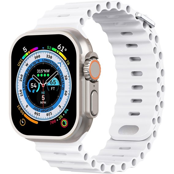 Pasek Silikonowy do Apple Watch 1/2/3/4/5/6/7/8/SE/ULTRA 42/44/45/49MM, Biały