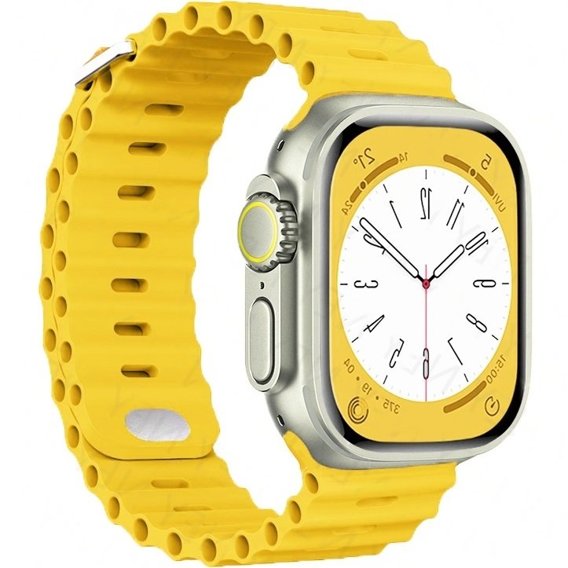 Pasek Silikonowy do Apple Watch 1/2/3/4/5/6/7/8/SE/ULTRA 42/44/45/49MM, Żółty