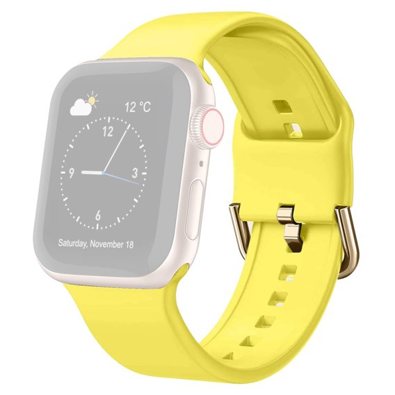 Pasek Silikonowy do Apple Watch 1/2/3/4/5/6/7/8/SE/ULTRA 42/44/45/49mm, Żółty