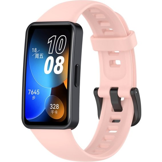 Pasek Silikonowy do Huawei Band 8 / Huawei Band 9, Różowy