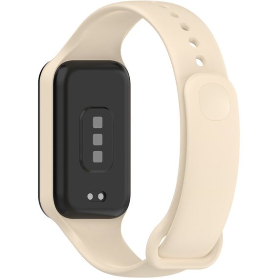 Pasek Silikonowy do Xiaomi Redmi Smart Band 2 / Xiaomi Smart Mi Band 8 Active, Beżowy