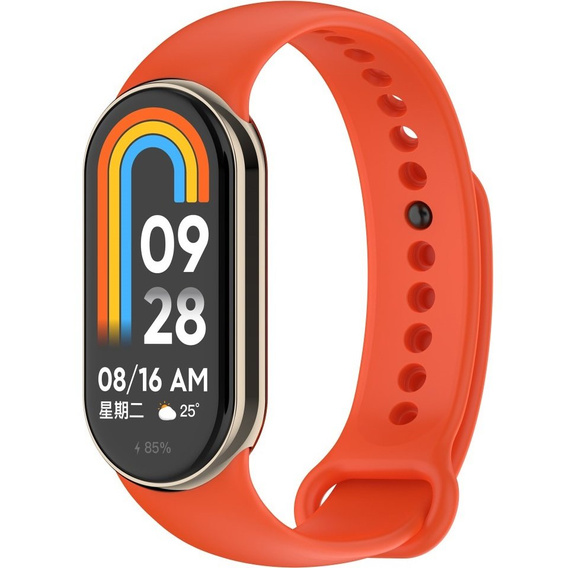 Pasek Silikonowy do Xiaomi Smart Mi Band 8, Pomarańczowy