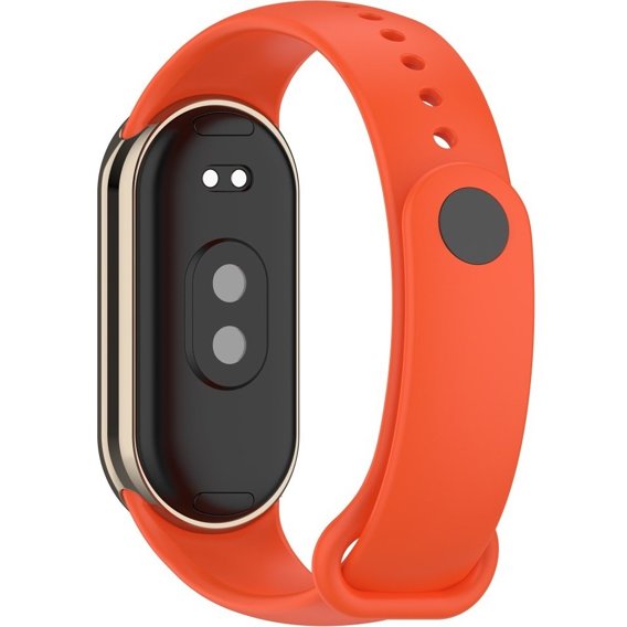 Pasek Silikonowy do Xiaomi Smart Mi Band 8 / Xiaomi Smart Mi Band 9, Pomarańczowy