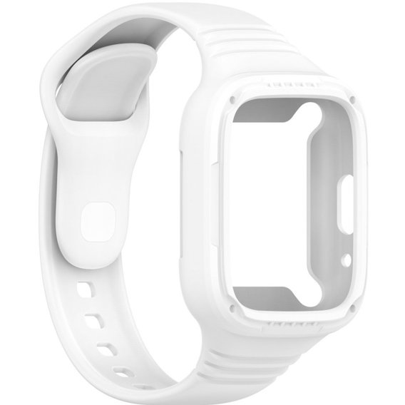 Pasek Silikonowy z Etui do Xiaomi Redmi Watch 3 Active, Biały