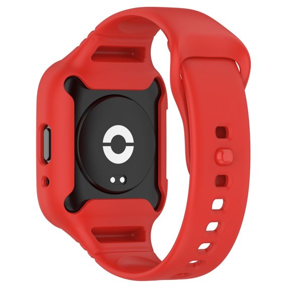 Pasek Silikonowy z Etui do Xiaomi Redmi Watch 3 Active, Czerwony