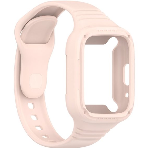 Pasek Silikonowy z Etui do Xiaomi Redmi Watch 3 Active, Różowy