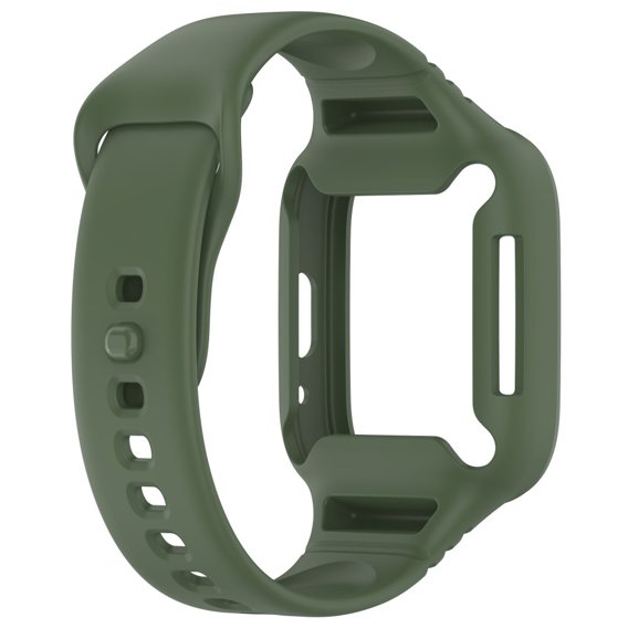 Pasek Silikonowy z Etui do Xiaomi Redmi Watch 3 Active, Zielony