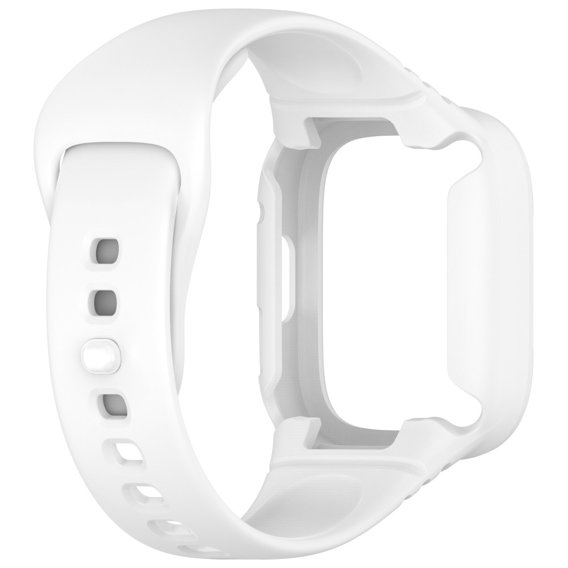 Pasek Silikonowy z Etui do Xiaomi Redmi Watch 3, Biały