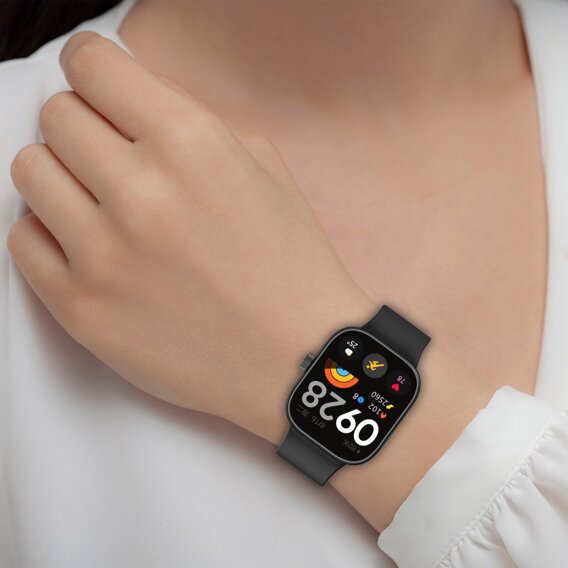 Pasek Silikonowy z Etui do Xiaomi Redmi Watch 4 / Smart Band 8 Pro, Czarny