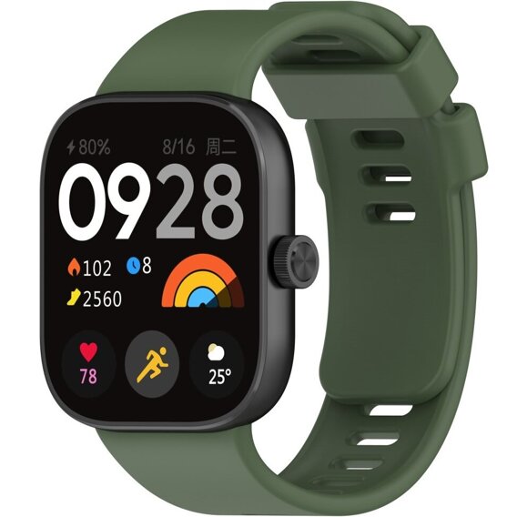 Pasek Silikonowy z Etui do Xiaomi Redmi Watch 4 / Smart Band 8 Pro, Zielony