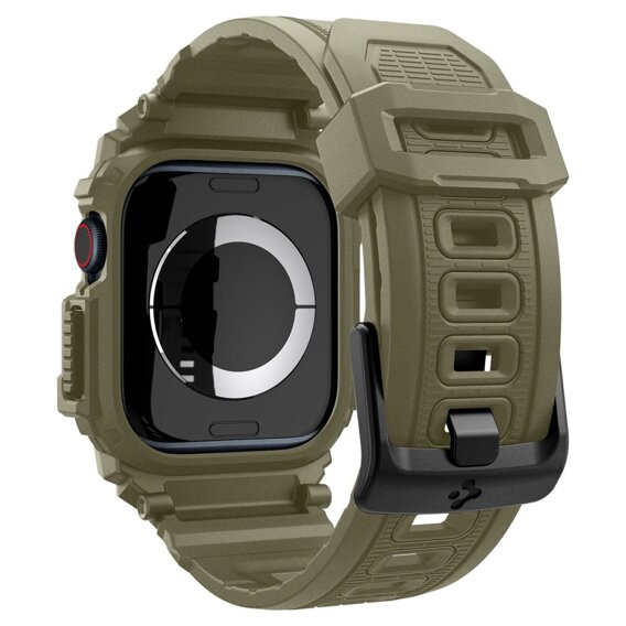 Pasek z etui Spigen do Apple Watch 10 46mm, Rugged Armor Pro, zielone