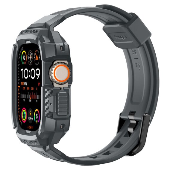 Pasek z etui Spigen do Apple Watch Ultra/Ultra 2 49mm, Rugged Armor Pro, Szary