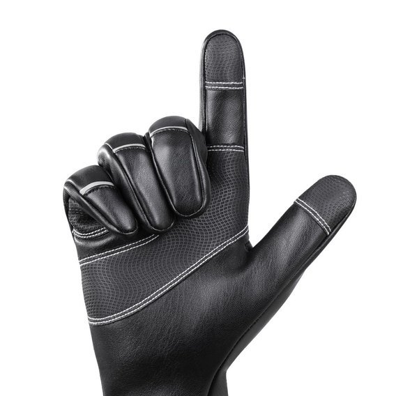 Skórzane Rękawiczki do Ekranów Dotykowych, rozmiar M, czarne