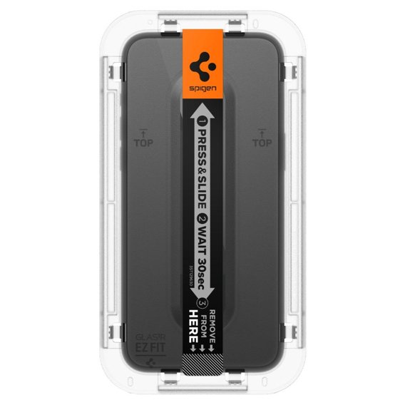 Spigen Glas.”EZ FIT” FC Szkło Hartowane do iPhone 15 Pro Max, Czarne