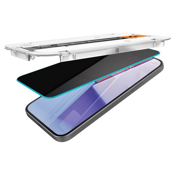 Spigen Glas.”EZ FIT" Szkło Hartowane prywatyzujące do iPhone 15 (2 szt.)