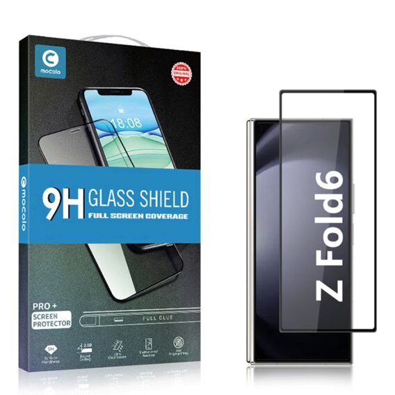 Szkło Hartowane Mocolo Full Glue do Samsung Galaxy Z Fold6 5G, czarna ramka